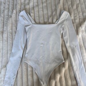 Aritzia Long Sleeve White Bodysuit